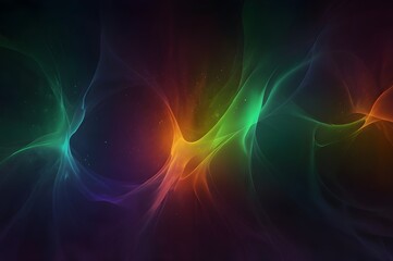 Obraz premium Vivid Abstract Artwork Depicting Colorful Swirls in a Darkened Atmosphere