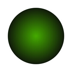 Green gradient circle shape for abstract graphics, icons, buttons, stickers, posters, and modern design elements
