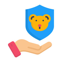 Wildlife Protection Flat Vector Icon