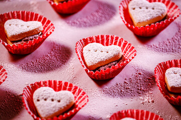 Valentine cookies background