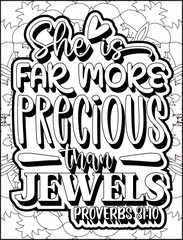Bible Verse Quote Coloring Page for Adults. Christian Bible Coloring Page 
