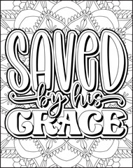 Bible Verse Quote Coloring Page for Adults. Christian Bible Coloring Page 