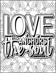 Bible Verse Quote Coloring Page for Adults. Christian Bible Coloring Page 