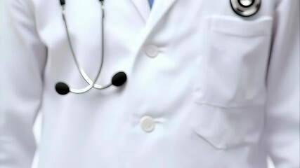 A doctor in a white coat and a patient clasp hands in a healthcare environment. This moment signifies trust and collaboration in a medical consultation, emphasizing patient care and support.