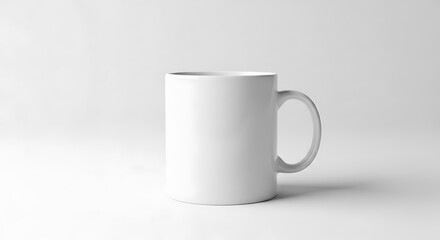 Fototapeta premium Plain white ceramic mug isolated on white background