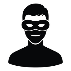 Anonymous figure wearing a mask stealthy silhouette of a person for security and privacy concepts silhouette