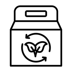 Eco Packaging Line Vector Icon