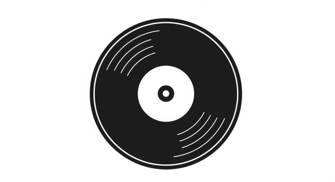 vinyl record isolated on white