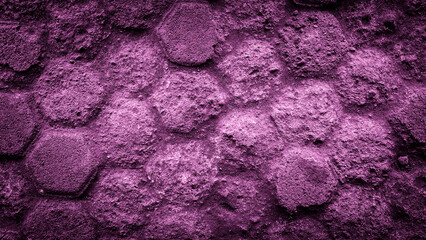 Damaged Hexagon Paving concreate Texture Background