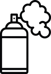 tear gas cloud outline vector icon