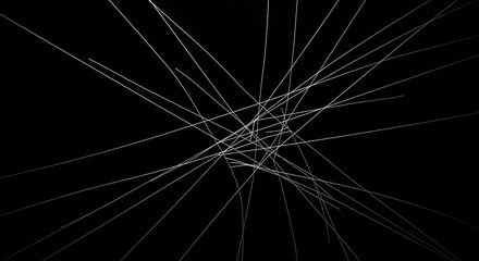 Whispers of the Void: Silver Filaments in a Dark, Abstract Monochrome