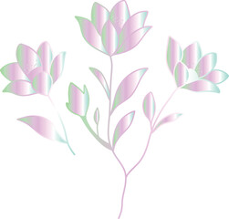 Floral Illustration with Pastel Gradient