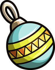 Christmas Ornament Ball Cartoon Illustration