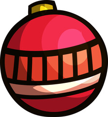 Christmas Ornament Ball Cartoon Illustration