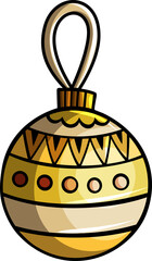 Christmas Ornament Ball Cartoon Illustration