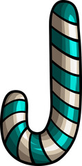 Christmas Candy Cane Cartoon Illustration