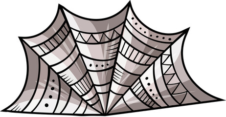 Spider Web Corner Cartoon Illustration