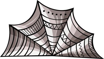 Spider Web Corner Cartoon Illustration