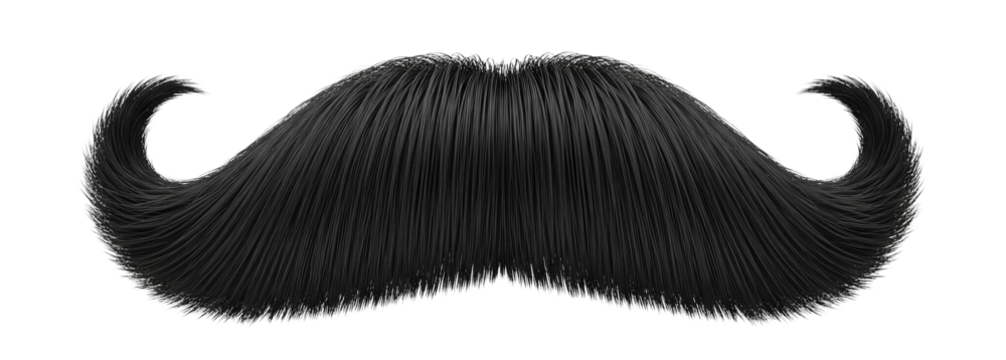 Mustache Icon on transparent background. Male, Gents Man Symbol. PNG