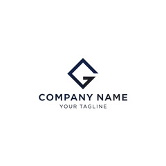 Simple and modern logo design featuring a geometric shape and company details.