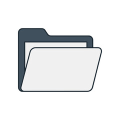 A digital folder icon representing organization and data management, set against a minimalistic background