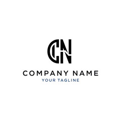 Modern monogram logo design featuring interlocking initials CN,  circle, professional branding.