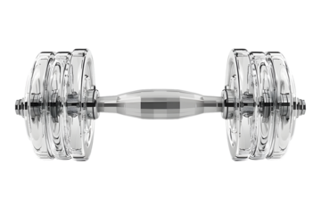 Transparent Dumbbell Fitness Gym Weights.