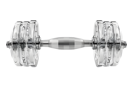Transparent Dumbbell Fitness Gym Weights.