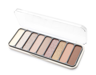 One beautiful eyeshadow palette isolated on white