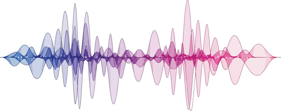 Dynamic sound wave visualization with vibrant gradient transitions, perfect for audio tech, music production, or data analysis projects