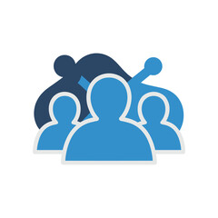 Abstract representation of a group of people with a creative background design suggesting collaboration