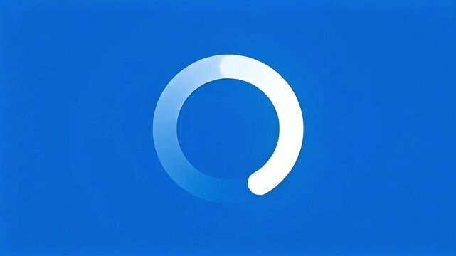 Modern Loading Circle with Gradient Effect on Blue Background, UI Animation, Seamless Loop