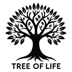 tree of life logo design set isolated on white background