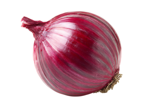 Red onion isolated on transparent background