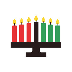 Colorful menorah with lit candles, symbolizing celebration and tradition during festivities