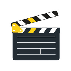 Obraz premium Film clapperboard in a minimalist design, symbolizing movie production and creativity