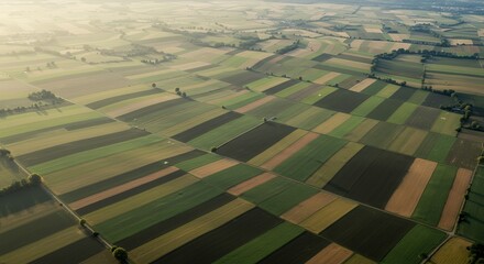 Aerial view of farmland