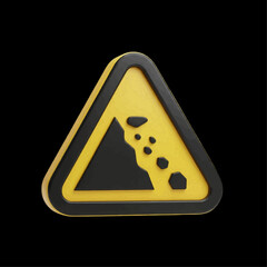 Warning Falling Rocks - Be Aware and Stay Safe on the Road