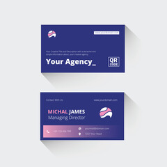 Minimal and clean business card templates for marketing agencies, creative agencies, banks, and finance designs