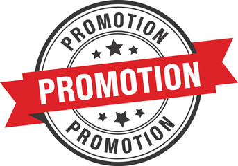 Obraz premium Circle Shape with Promotion Text, Stars, and a Red Ribbon with Transparent Background