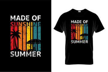 Creative and professional colorful summer t shirt design with mockup