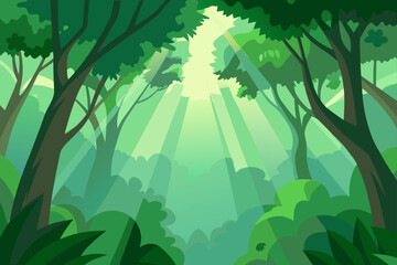 Obraz premium green forest background