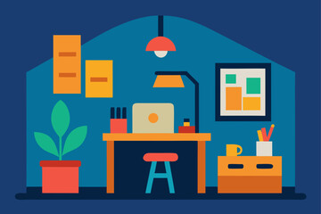 Fototapeta premium Home furniture icons collection with sofa and lamp, a vector set for living room interior design