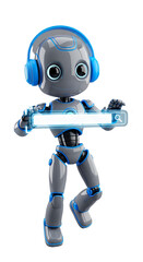 Robot Searching Online Digital Technology Concept Futuristic Artificial Intelligence Innovation Search Bar