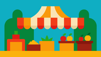 vector illustration of a shop window