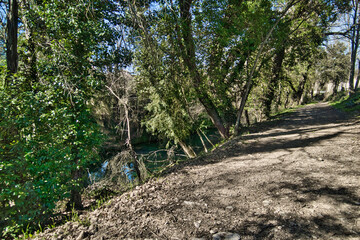 The road to the waterfalls in Sillans-la-Cascade, Provence, France