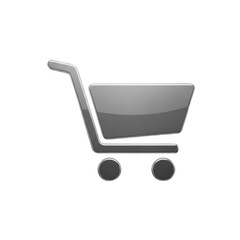 Shopping Cart Icon Isolated on White Background for Business and Retail Concepts