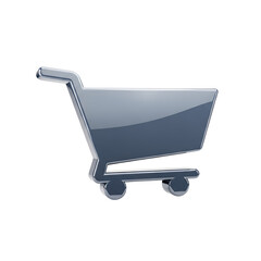 Shopping Cart Icon Isolated on White Background for Business and Retail Concepts