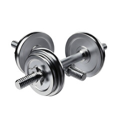 Silver Dumbbell Weight Training Equipment for Fitness Gym Workout and Strength Building