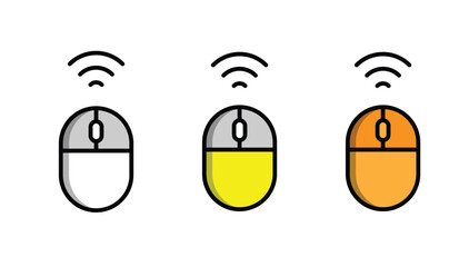 Mouse button click icon set vector.
